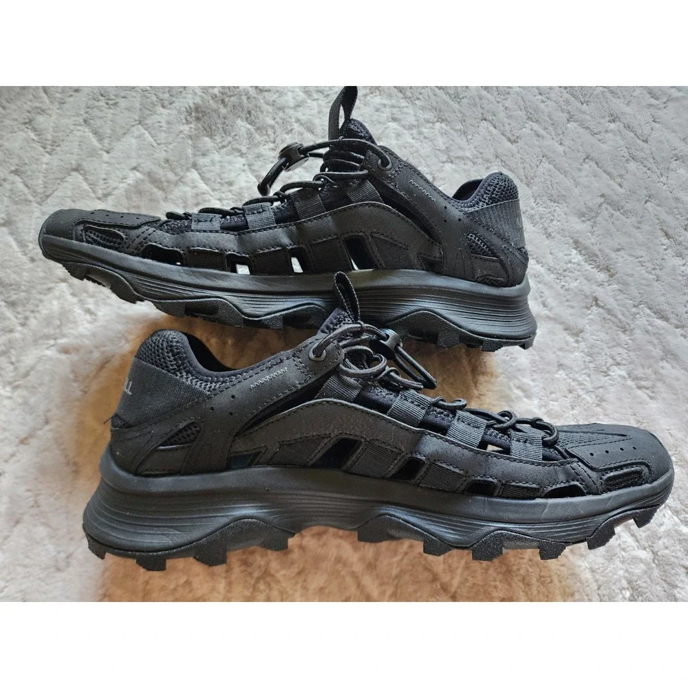 Merrell Speed Fusion Stretch Black Hiking Sandals Mens 11 Vibram J005011